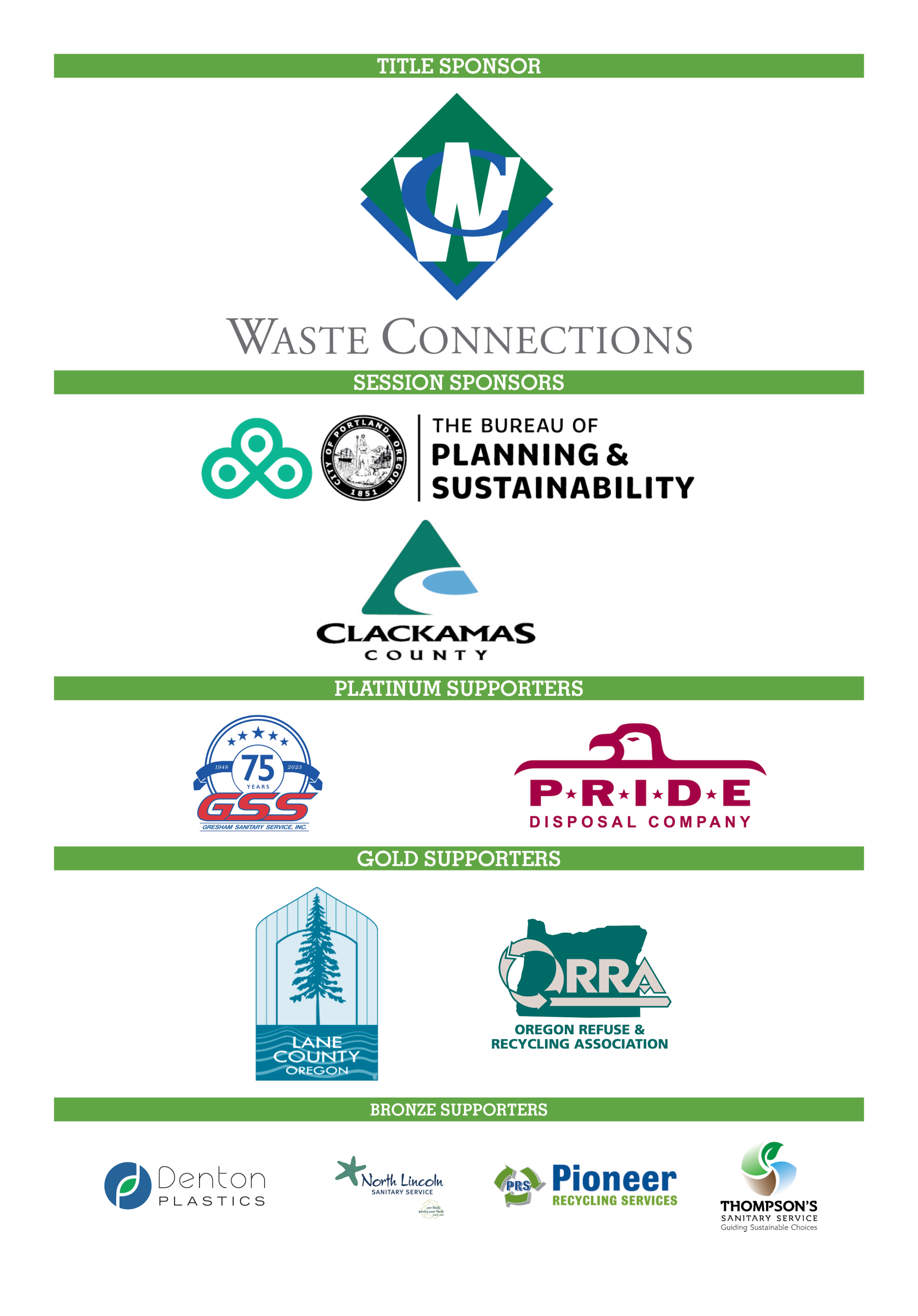 Sustainable Oregon Sponsors 2024